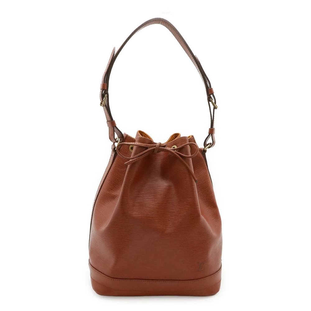 LOUIS VUITTON Epi Noe Drawstring Shoulder Bag Hobo Leather Kenya Brown
